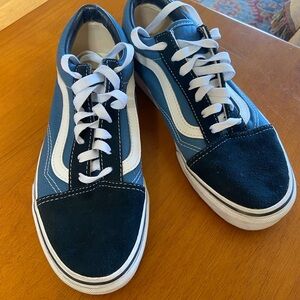 Vans Old Skool Lace-Up Sneakers — Blue two-tone /White